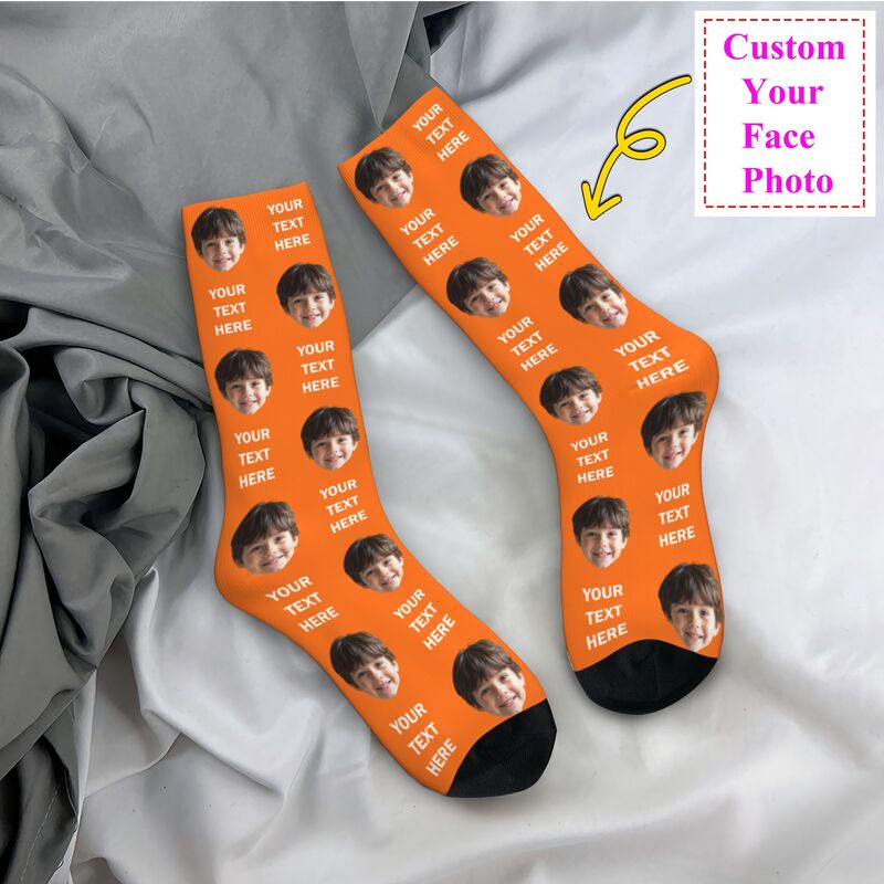 Dress Sock Men - Meias personalizadas com texto fotográfico, masculinas