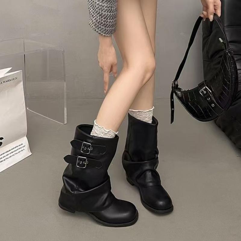 Botas Femininas Pretas de Cano - Boot Sock Slouchy avaliação e preço