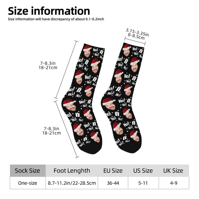 Natal rosto foto personalizado - Dress Sock Men avaliação e preço