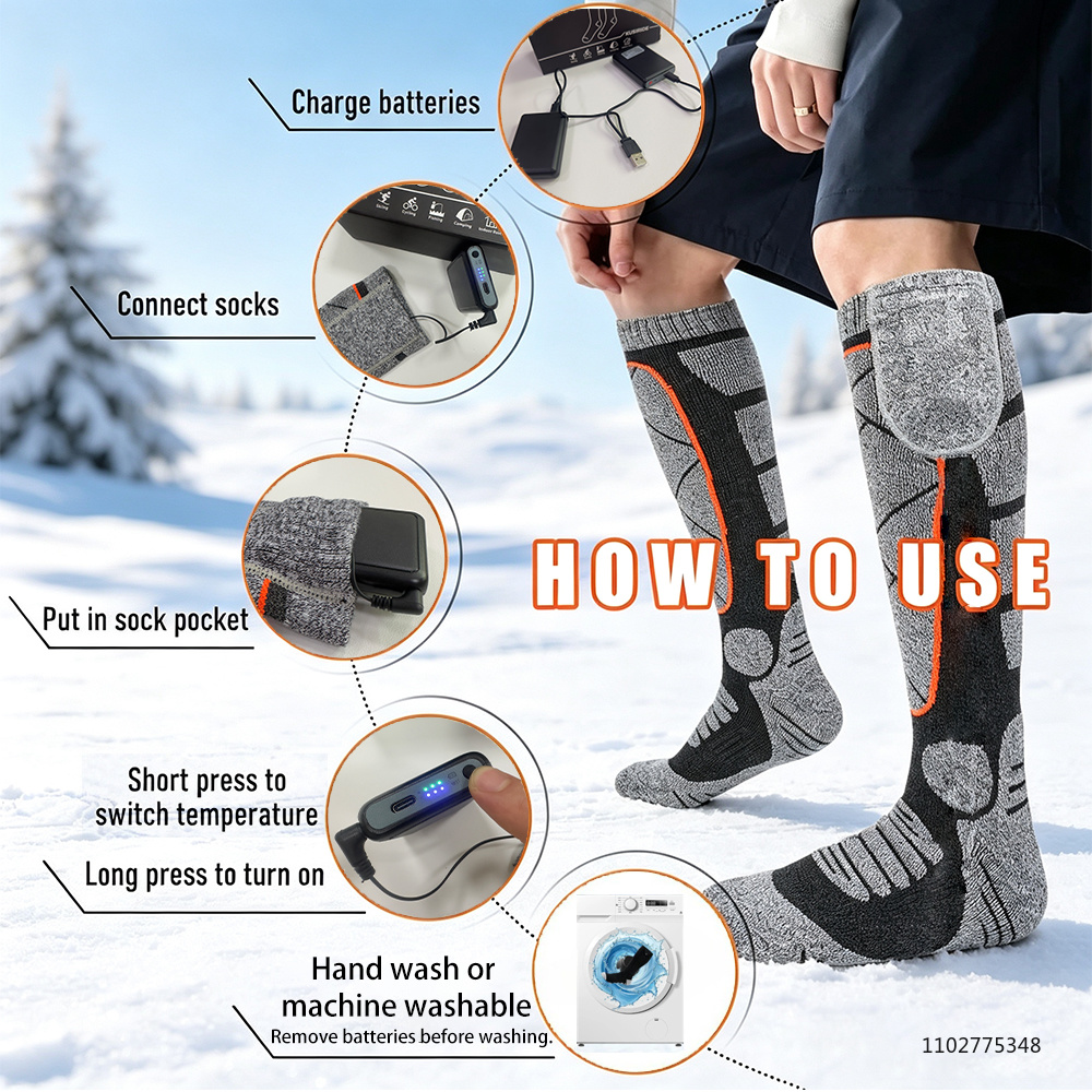 Novas Meias Aquecidas Recarreg - Thermal Sock Winter avaliação e preço